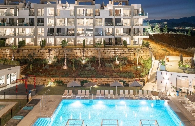 Modern hotel building mijas spain